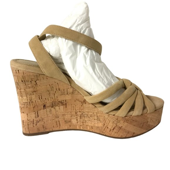 NIB SPLENDID FALLON SUEDE PLATFORM WEDGE SANDALS - Picture 3 of 7